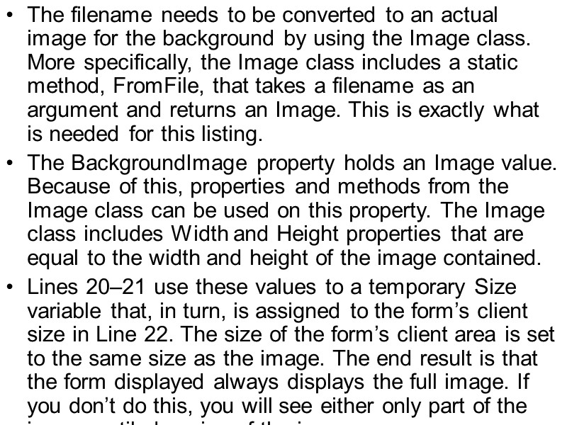 The filename needs to be converted to an actual image for the background by